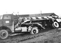 Overturned Tanker, Christmas Day, 1946. [Taylor Whitehead]