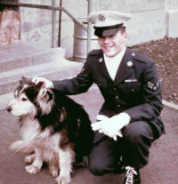 Tom Barnes, Shemya Nov 25, 1963. Honor Guard With Boozer II. [Tom Barnes]