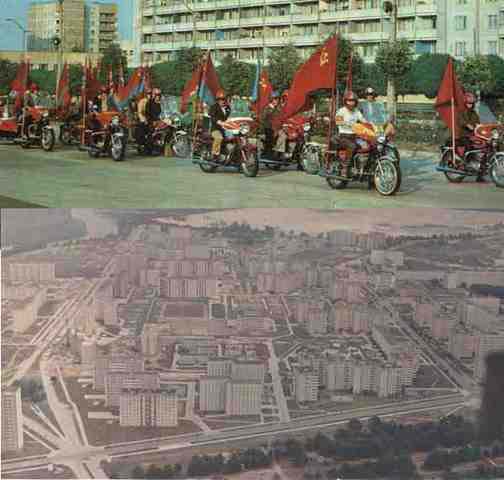 Bikers in Town Parade, 1985