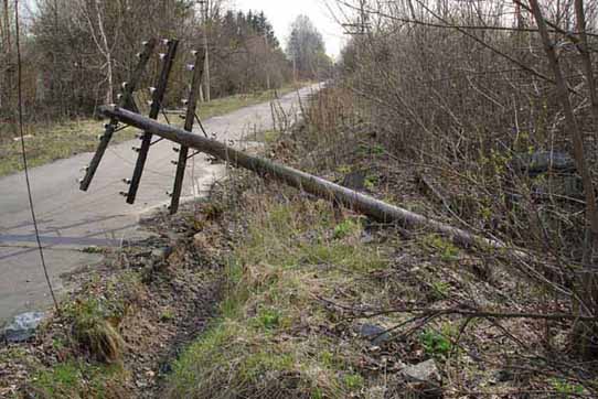 Fallen poles